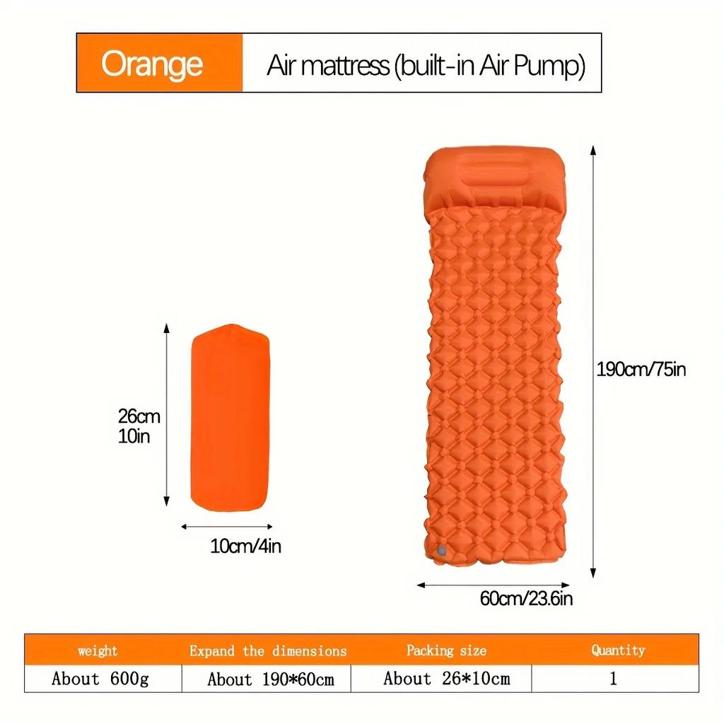 Надувной матрас для кемпинга на открытом воздухе, сверхлегкий коврик для путешествий на воздушной подушке с подголовником для походов