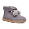 UGG Теплые и прочные женские ботинки Kyrina Bow Pom из овчины, зимние ботинки, цвет фиолетовый и серый 1125390-SHA