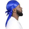 Имитация шелкового атласа Durags Длинный хвост Тюрбан Шляпа Этническая ветровая повязка Пиратская шапка Обернутые шапочки Doo Rags Du-rag Waves Головной убор