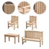 4 Pcs Garden Seat Miniature Chair Models Furniture Decor Bench Wooden Decoration