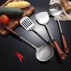 Набор силиконовых лопаток Wutuo из 3 предметов с ручками из грецкого ореха