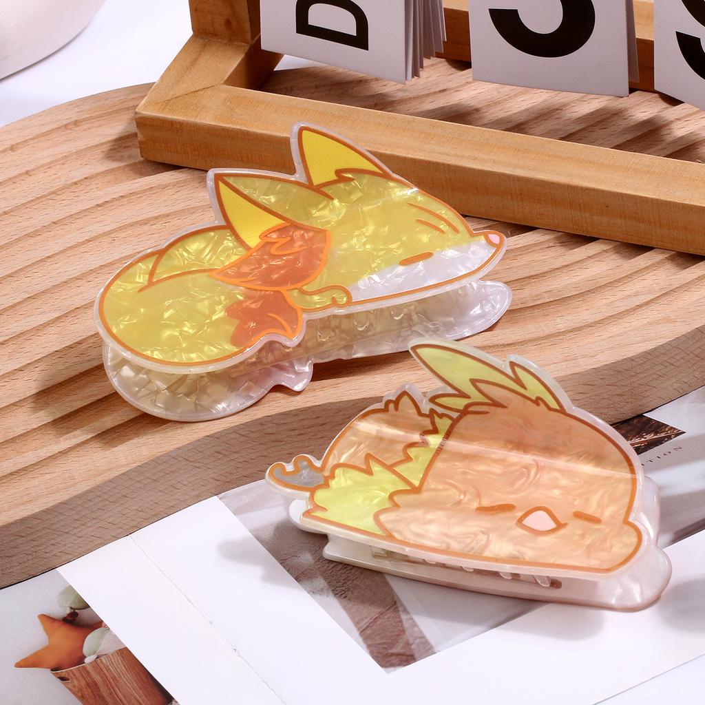 1pc Pokemon Fire Fox Hair Claw Clip - Decorative Hair Accessories Practical Daily Use Hairpins for Styling And Bun Making