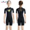 Kids 2.5mm Neoprene Wetsuit Short Sleeve Full Body Swimwear Snorkeling Surfing Swimming Warmth Protection