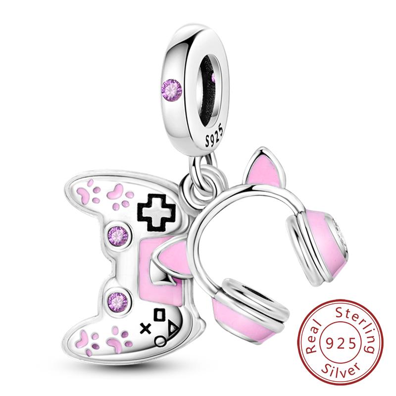 Шарм Медный Розовый Подвеска Шарм Подходит для Оригинального Шарм-Браслета Ожерелья Бусины DIY Ювелирные Аксессуары