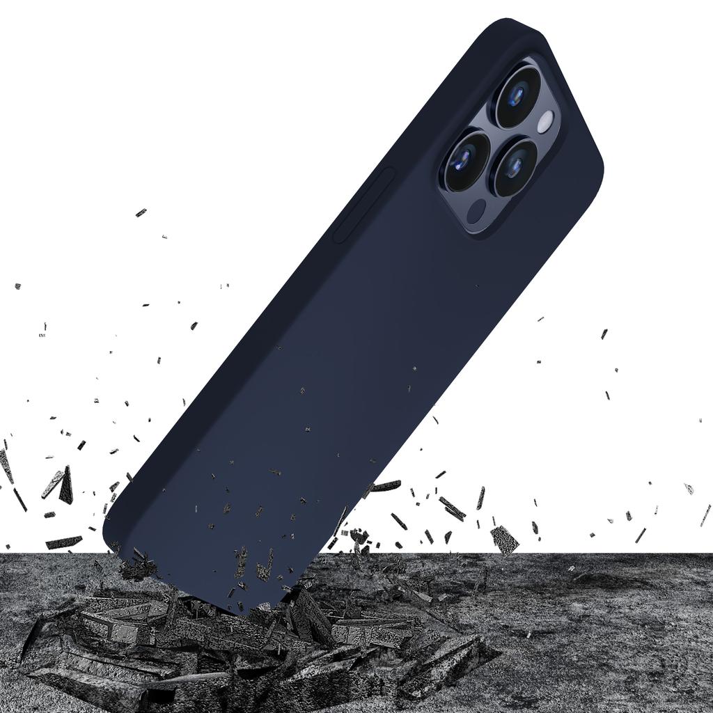Apple iPhone 15 Pro Max - Силиконовый чехол 3Mk Темно-синий