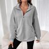 Women's Elegant Crew Neck Pullover Sweatshirt - Smooth Polyester Fabric, Long Sleeve Micro Perfect for Spring & Fall