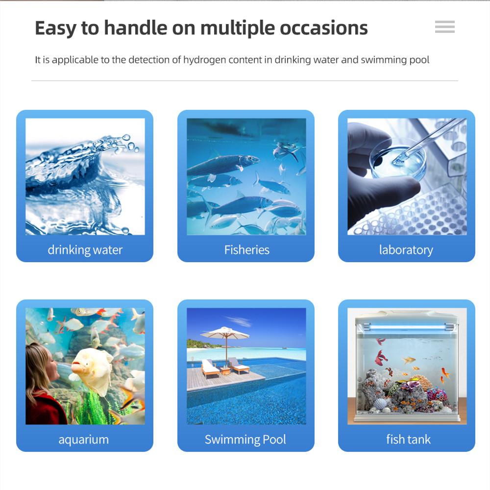 2/3/4 в 1 PH-метр ORP H2 Temp Tester Высокая точность 0,01 ЖК-цифровой богатый водородный тестер ручка для бассейна аквариума гидропоники