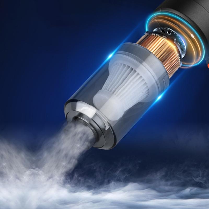 Маленький беспроводной автоматический пылесос с сильным всасыванием, воздуходувка для пыли в автомобиле, мощный и маленький для эффективной уборки