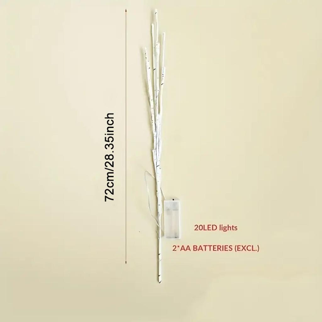 1 шт. Светодиодные гирлянды в виде веток белой березы на батарейках, 50 светодиодов, ветки ивы для украшения дома, спальни, внутри и снаружи