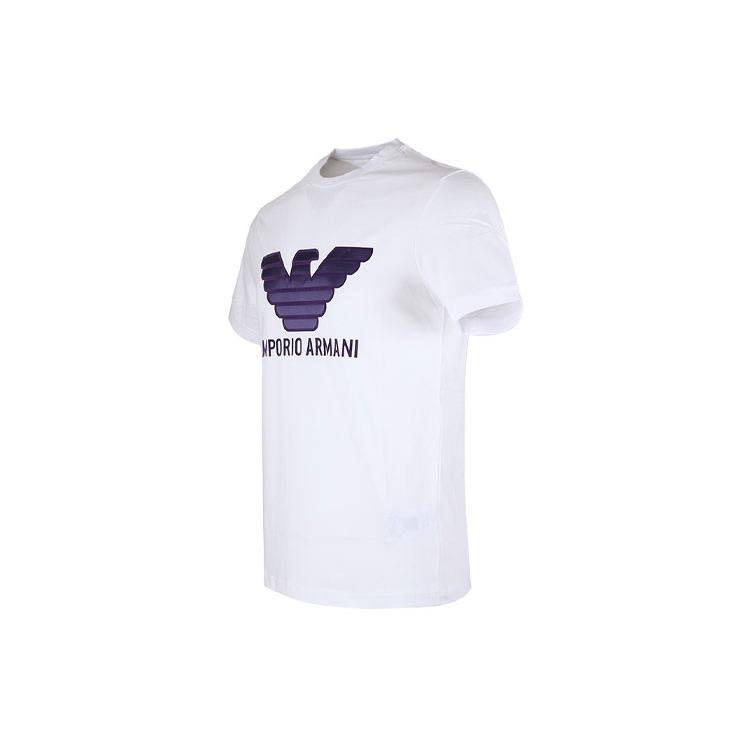 EMPORIO ARMANI T-Shirts Men's White Crew Neck Moderate 3H1T67-1J30Z-0100
