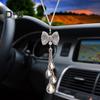 Блестящие подвески для автомобиля со стразами, украшение на зеркало заднего вида со шнурком, простая в установке подвеска в виде ловца солнца