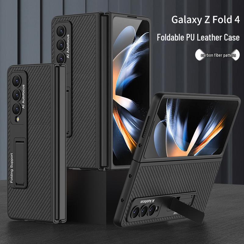 Кожаный чехол-подставка Samsung Fold4 - Креативный, Складной, Ударопрочный дизайн