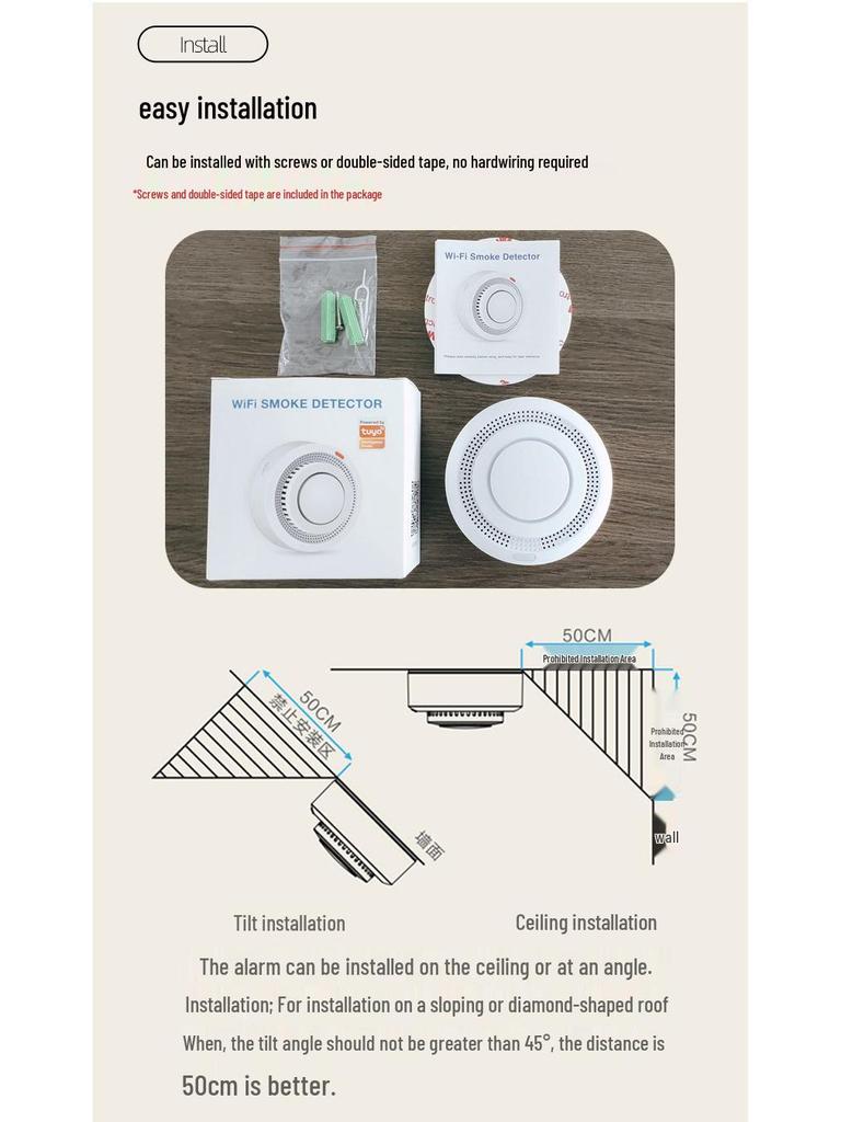 Tuya Wi-Fi Smart Smoke & Fire Detector