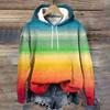 Осенняя мода, женские толстовки с капюшоном, цветные полосы, свободные женские толстовки, повседневные трендовые женские толстовки с капюшоном, одежда Y2K, топы