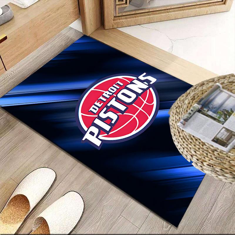 Detroit Basketball Art Carpet, Kitchen Rugs, Yoga Mat, Non-Slip Mats, Rug for Bathroom, Living Room bedroom, Camping Rugs Christmas Gift