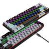 HXSJ Проводная механическая клавиатура V800, игровая клавиатура с 68 клавишами, RGB-подсветкой и съемным кабелем Type-C из АБС-пластика