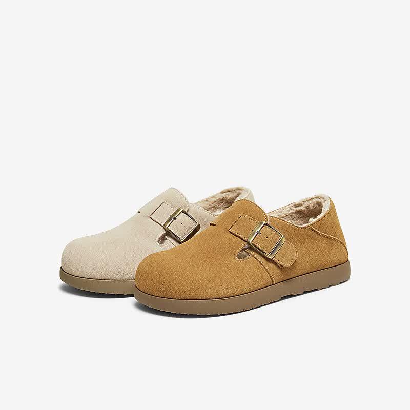 Женские замшевые балетки в стиле Birkenstock с плюшевой подкладкой Bestart