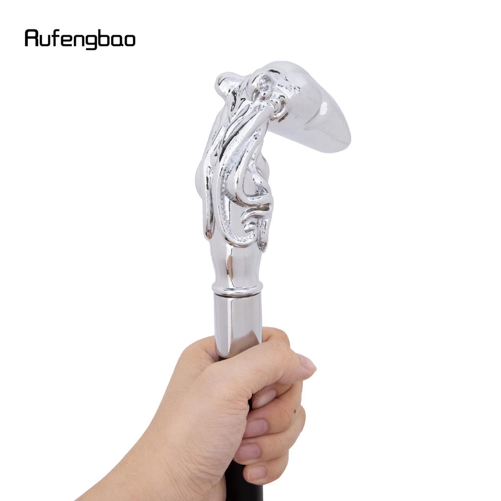 White Octopus Fish Squid Walking Cane Fashion Decorative Walking Stick Gentleman Elegant Cosplay Cane Knob Crosier 93cm