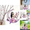 Acrylic Floral Moon Girl Wolf Butterfly Car Hanging Decor For Stylish Interior Decoration