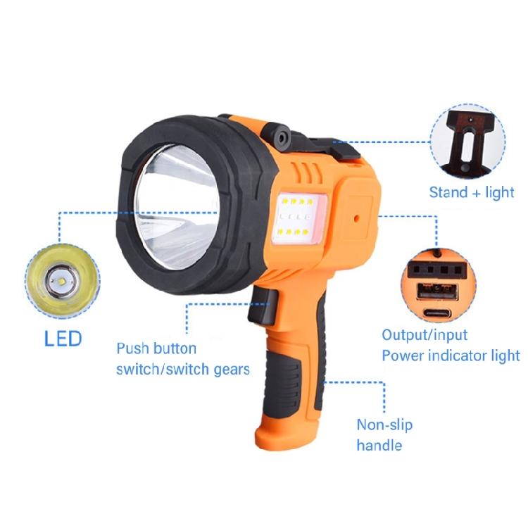 Outdoor LED Spotlight,  Searchlight, Waterproof for Secure Handling, Outdoor Activities Camping and Boating