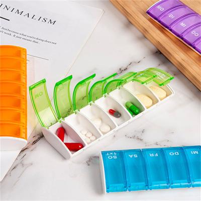 Мини Портативный Органайзер для Таблеток Чехол 7 Сеток PillBox Контейнер Для Хранения Таблеток Еженедельная Коробка Для Таблеток Коробка Для Таблеток Дозатор Лекарств