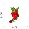Вышивка из полиэфирного волокна, нашивка-пионы 22*14 см, DIY, ручная работа, пришивная нашивка, аксессуары для одежды, вышивка, заплатка для ремонта джинсов