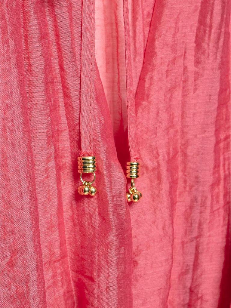 Женский комплект ZA Весна 2025 Европейский и американский стиль Жатый волан Стойка Короткий топ и юбка миди