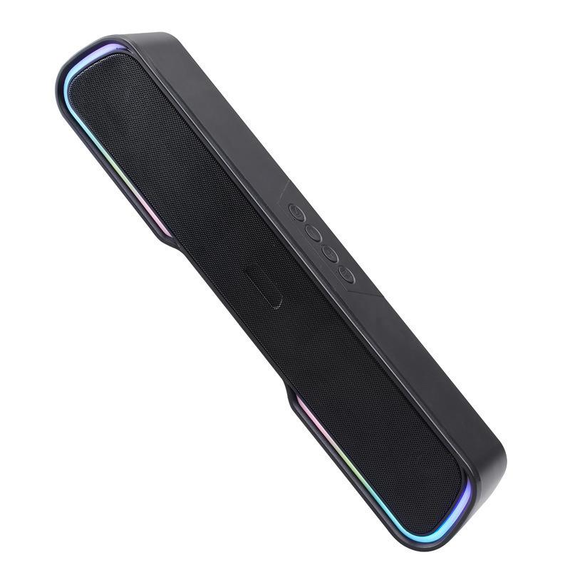 RGB Bluetooth Speaker: Wireless Luminous Portable Long Strip Desktop Sound Bar