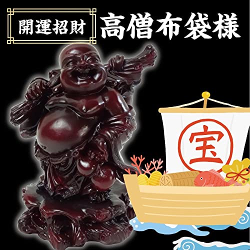Удачи Удачи Священник Райфуку Статуя Хотея Удачи Украшения Хотея Семь Богов Счастья Украшения "Высший Хотей" Сёмон (красный) ) <Buddha