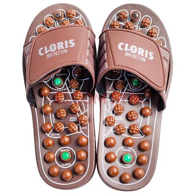 Массажные шлепанцы CLORIS с нефритовыми вставками для акупрессуры, вилка CN (адаптер в комплекте)