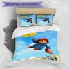 3pcs Duvet Cover Set (1*Duvet Cover + 2*Pillowcase, Without Core), Paddington Bear Print Bedding Set, Bedroom Decor, All‑Season, Birthday Gift