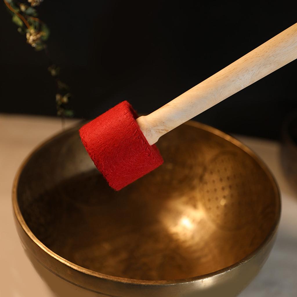 Поющая чаша для йоги, силиконовая палочка, деревянный молоток ручной работы, тибетская чаша для медитации, молоток, украшение для дома, лечебный подарок
