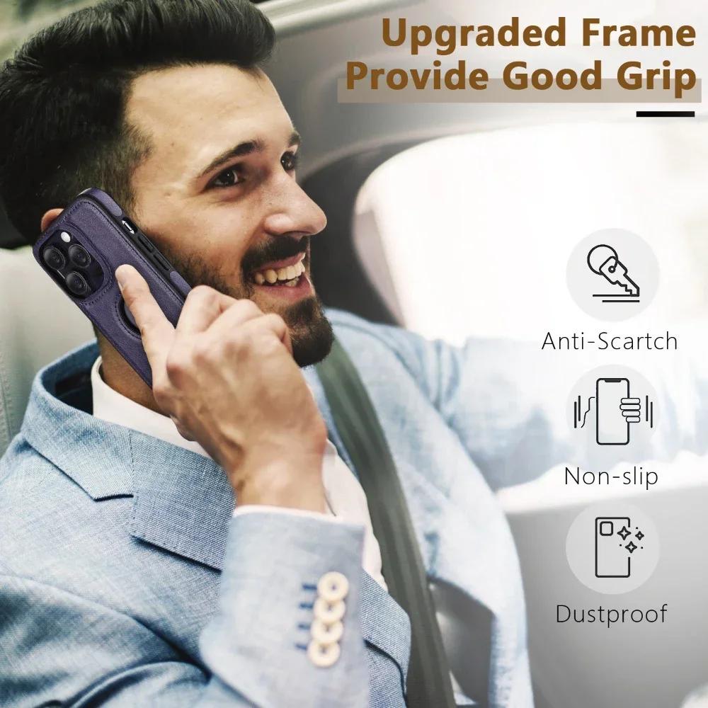 Ультратонкий кожаный чехол Business для iPhone 16 15 14 13 12 11 Pro Max Mini XS XR X 7 8 Plus SE чехол для телефона с логотипом