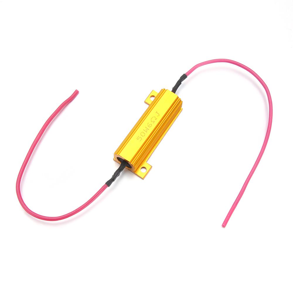 50 Вт 6 Ом Нагрузочный резистор Светодиод Ошибка Сопротивление проводки Фара Нагрузочный резистор Сигнал поворота Противотуманные фары Декодирование Автомобильный внутренний кабель