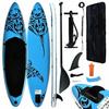 Inflatable SUP Board Set - vidaXL - 305x76x15 Cm - Blue - 1 Person - UV Resistant