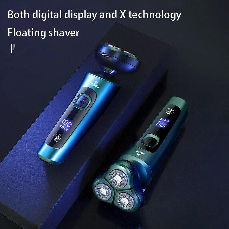 4в1 бритва с тремя головками, мужская очищающая бритва для лица, многофункциональный моющийся триммер для волос, универсальный тример для носа и ноздрей