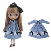 Rakulifey Костюм Блайз волосы Кукла Блайз Obitsu 24 набор набор, одежда, платье, аксессуар, одежда, универсальный, 2 предмета (серо-синий)