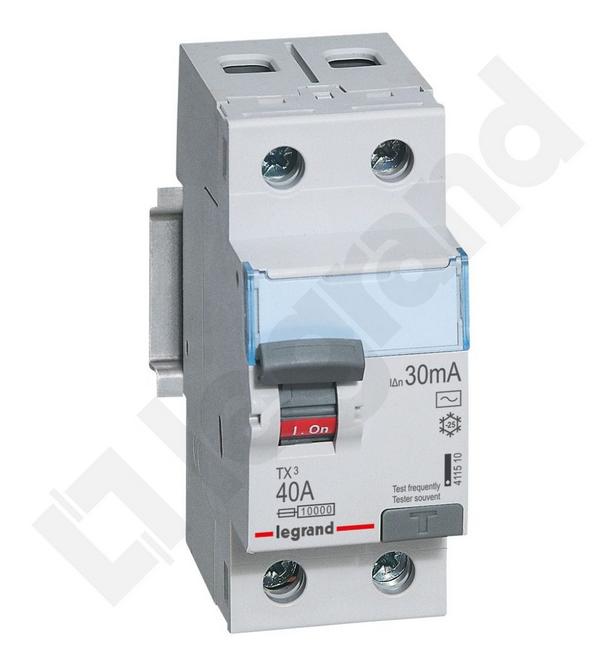 2P 40A 0.03A differential circuit breaker type AC P302 TX3 411510