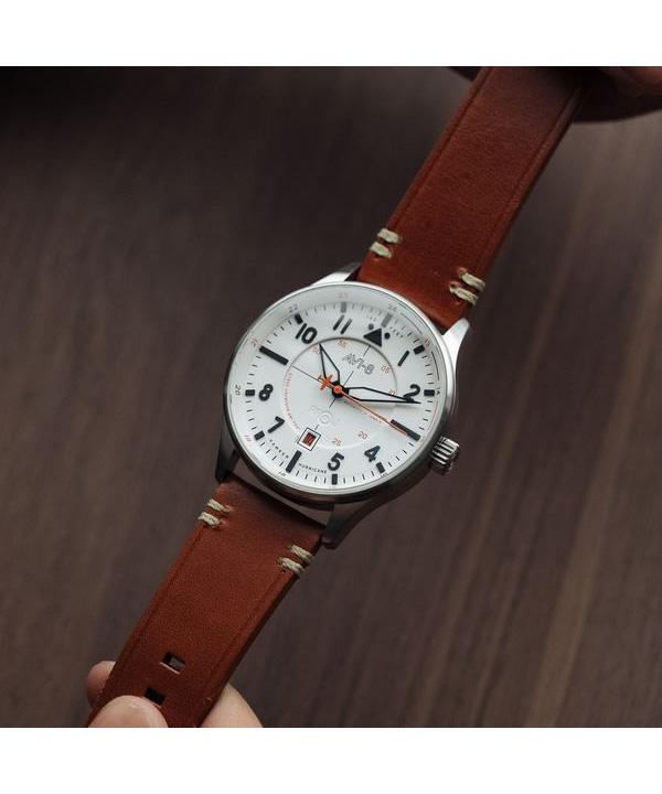 AVI-8 Автоматические мужские часы Hawker Hurricane Kent Newton с белым циферблатом AV-4094-01