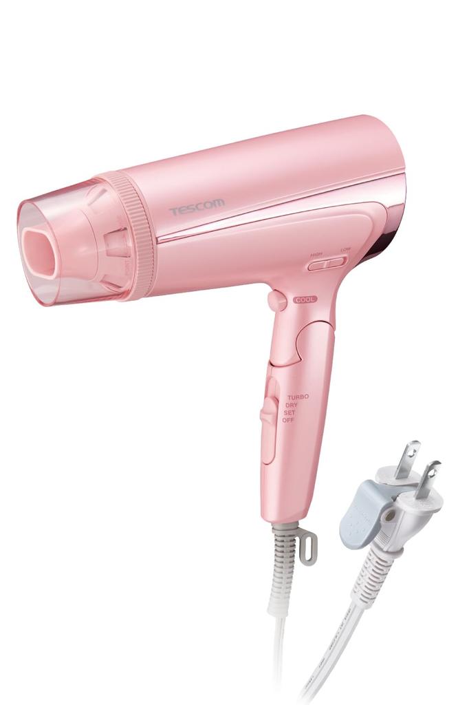 Tescom Hair Dryer Protect Ion Folding Small Lightweight Air Easy Plug Pink Cold/Hot TD465A-P