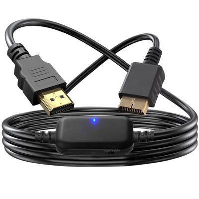 HDMI-адаптер для PS2, кабель HDTV 1080P/720P для консолей Sony PlayStation 1/2/2 Slim/3, с S/Video выходом (100% улучшенное качество изображения, длина кабеля 2 м