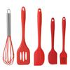 LMETJMA Силиконовый набор кухонных принадлежностей для приготовления пищи (5 шт.)  Набор силиконовых антипригарных лопаток для кухни, кухонная утварь JT-888