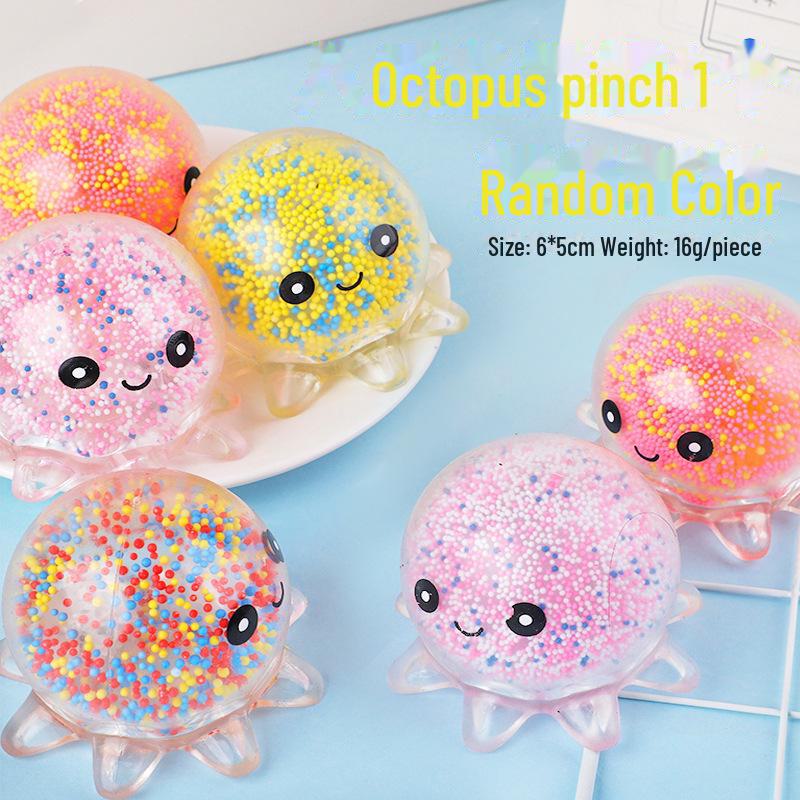 Осьминог Щипок: Креативная игрушка-мяч из пенопластовых частиц для декомпрессии