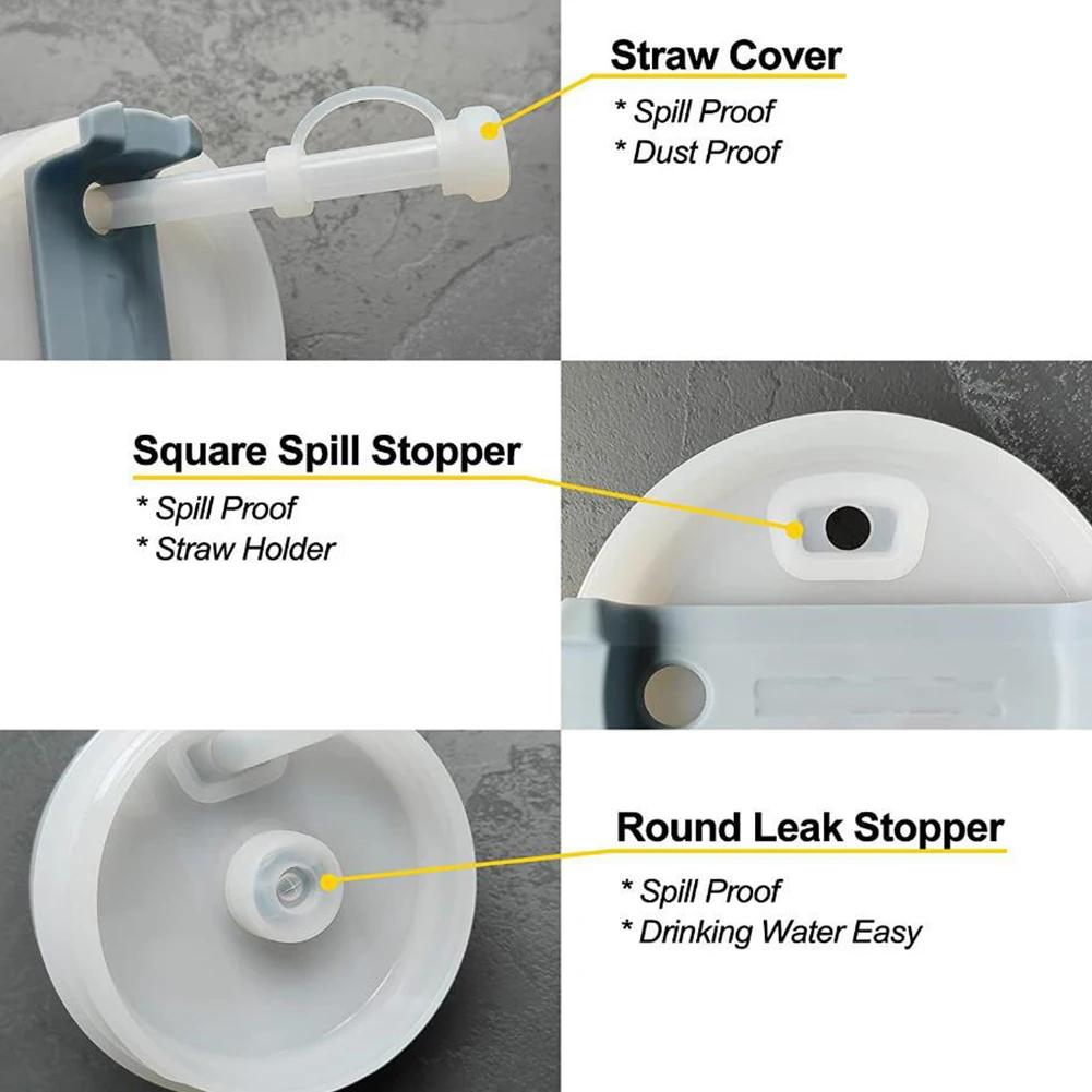 1-3 комплекта силиконовых заглушек для защиты от проливания для стакана Stanley 1.0 2.0 40oz/30oz, аксессуары для тамблера, герметичная крышка для соломинки, заглушка от проливания