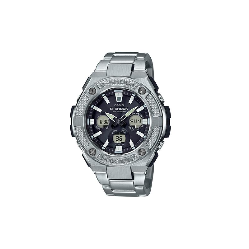 Casio CASIOG-STEEL Серия-S Дисковый Двойной Дисплей Стальное Сердце Водонепроницаемый Модный Кварцевый Механизм Нержавеющая Сталь Ремешок GST-S330D-1A