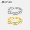 100% стерлингового серебра 925 пробы, золотое кольцо синергии, женское кольцо, ювелирные изделия, 2023, женские свадебные украшения