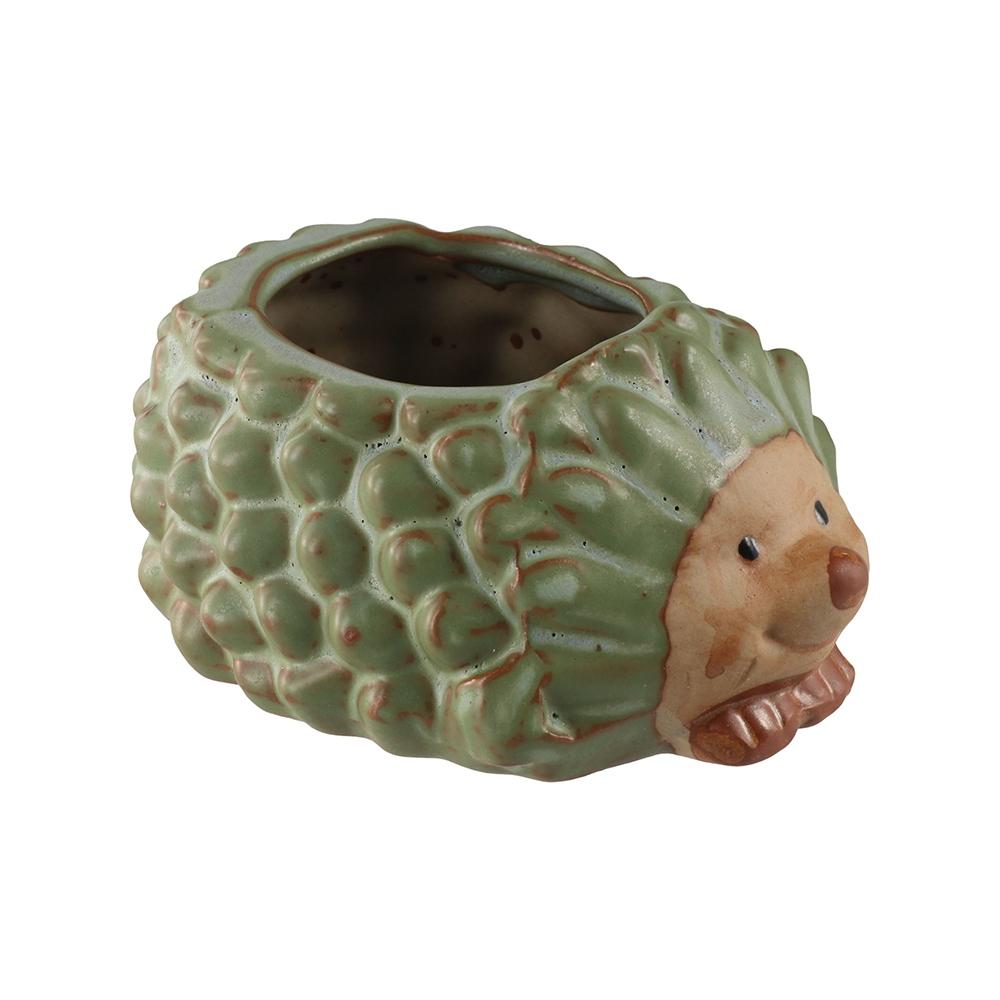 Ceramic Cartoon Animal Planter Small Succulent Plant Pot Ornament Hedgehog Flowerpot Home