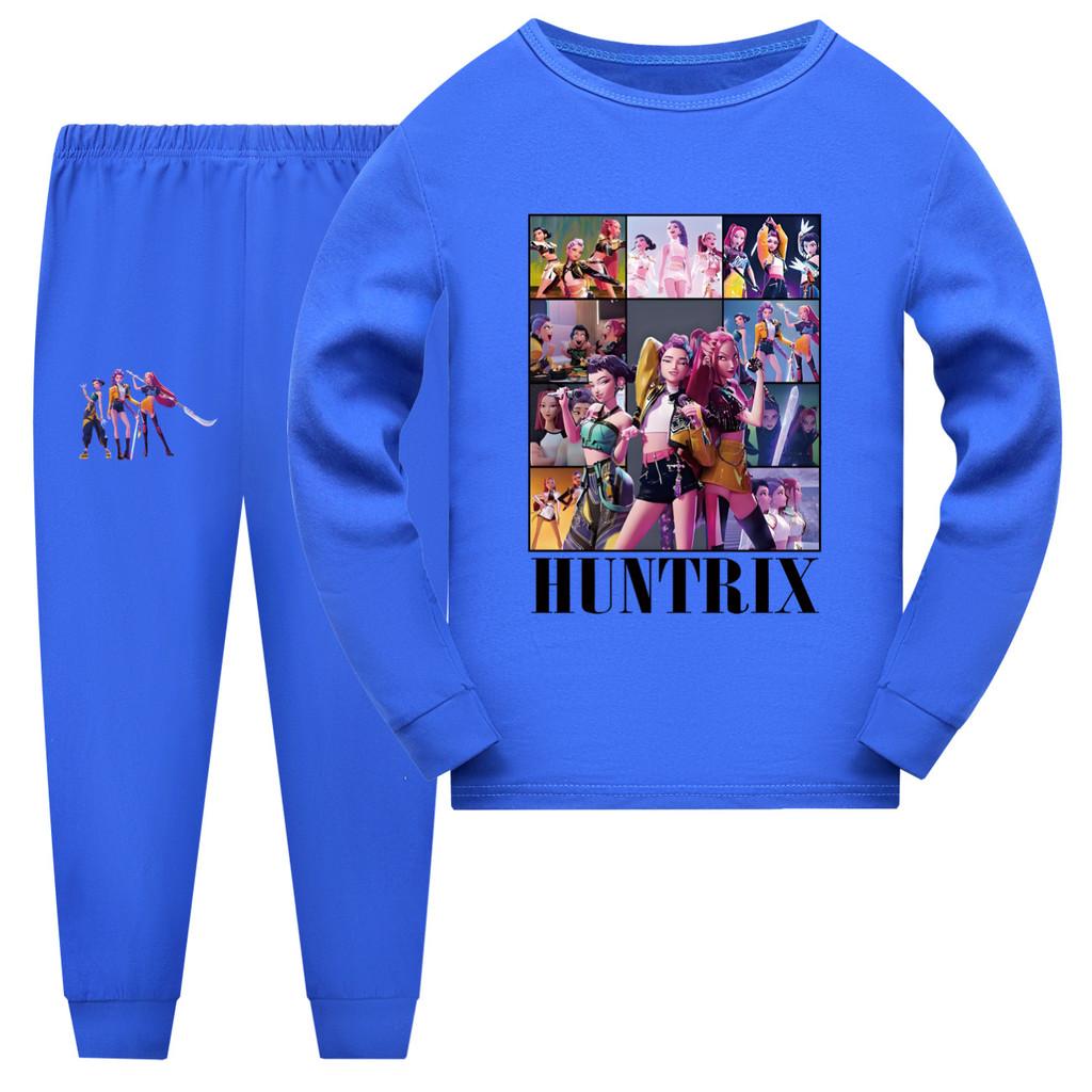 Охотники Kpop Девушка-демон Детский Комплект для пижамы с коротким рукавом и шортами Домашняя одежда