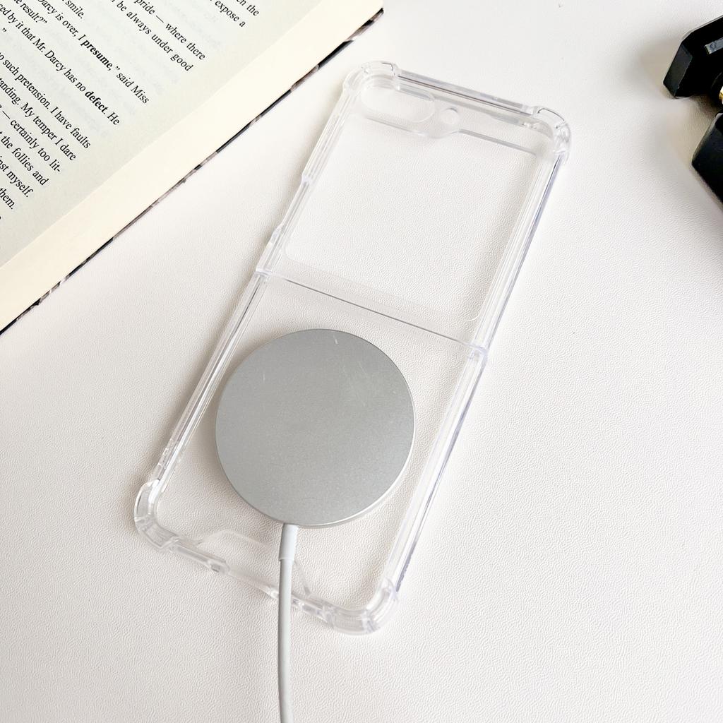 Чехол для Samsung Galaxy Z Flip6 5G/Z Flip5 5G, совместимый с MagSafe, из ТПУ+ПК, чехол для телефона