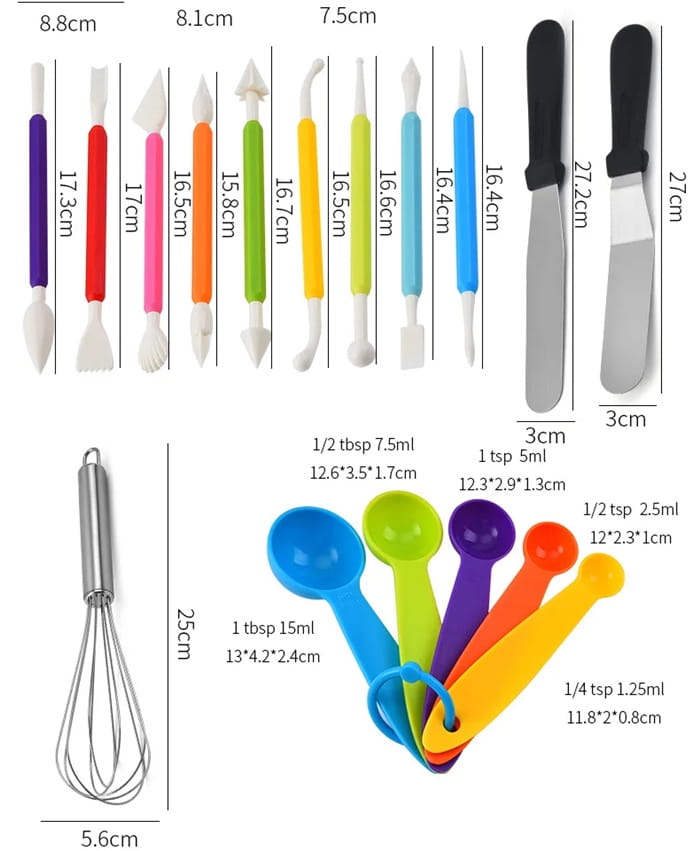 Cake Decorating Set 66 Pieces Turntable + Tips + Accessories